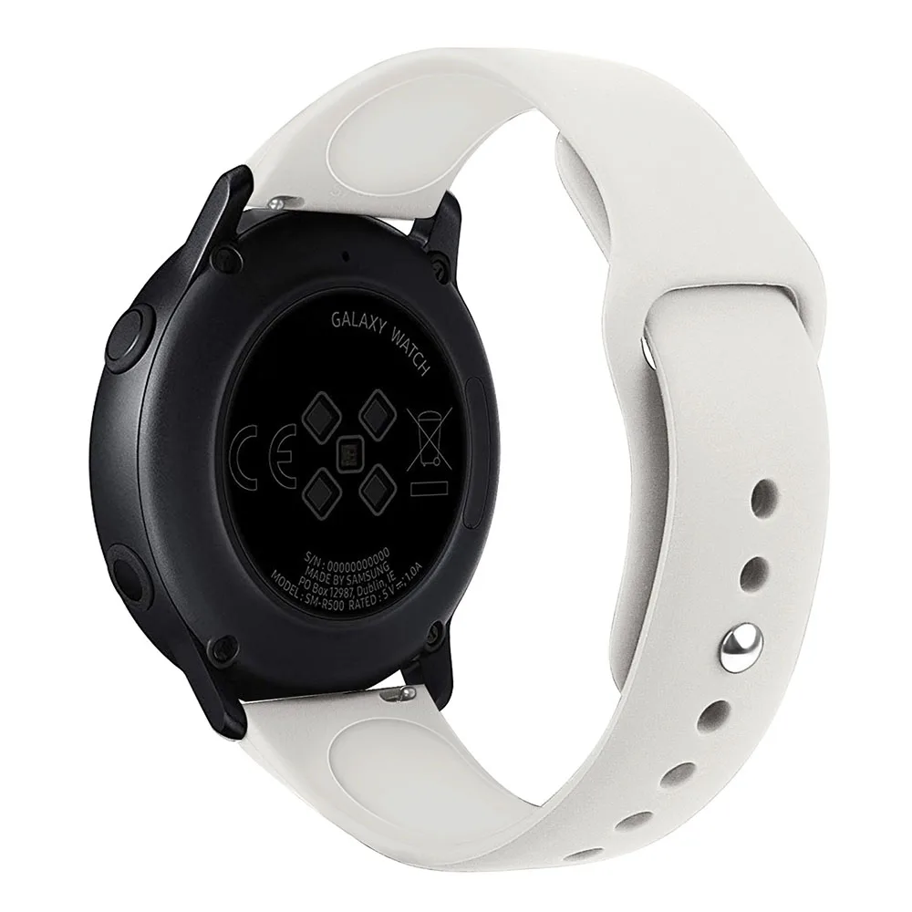 apricot 20 мм силиконовые полосы для samsung Galaxy Watch активный ремешок для samsung gear S2 Спортивный Классический сменный ремешок для Garmin 645 - Цвет ремешка: apricot