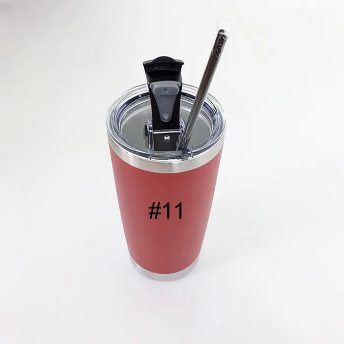 20oz Tumblers 11 Пустой 20 унций винный стакан с соломинкой из нержавеющей стали с двойными стенками с вакуумной изоляцией кружка персонализированный Тощий стакан Прямая поставка - Цвет: 20oz Tumblers 11