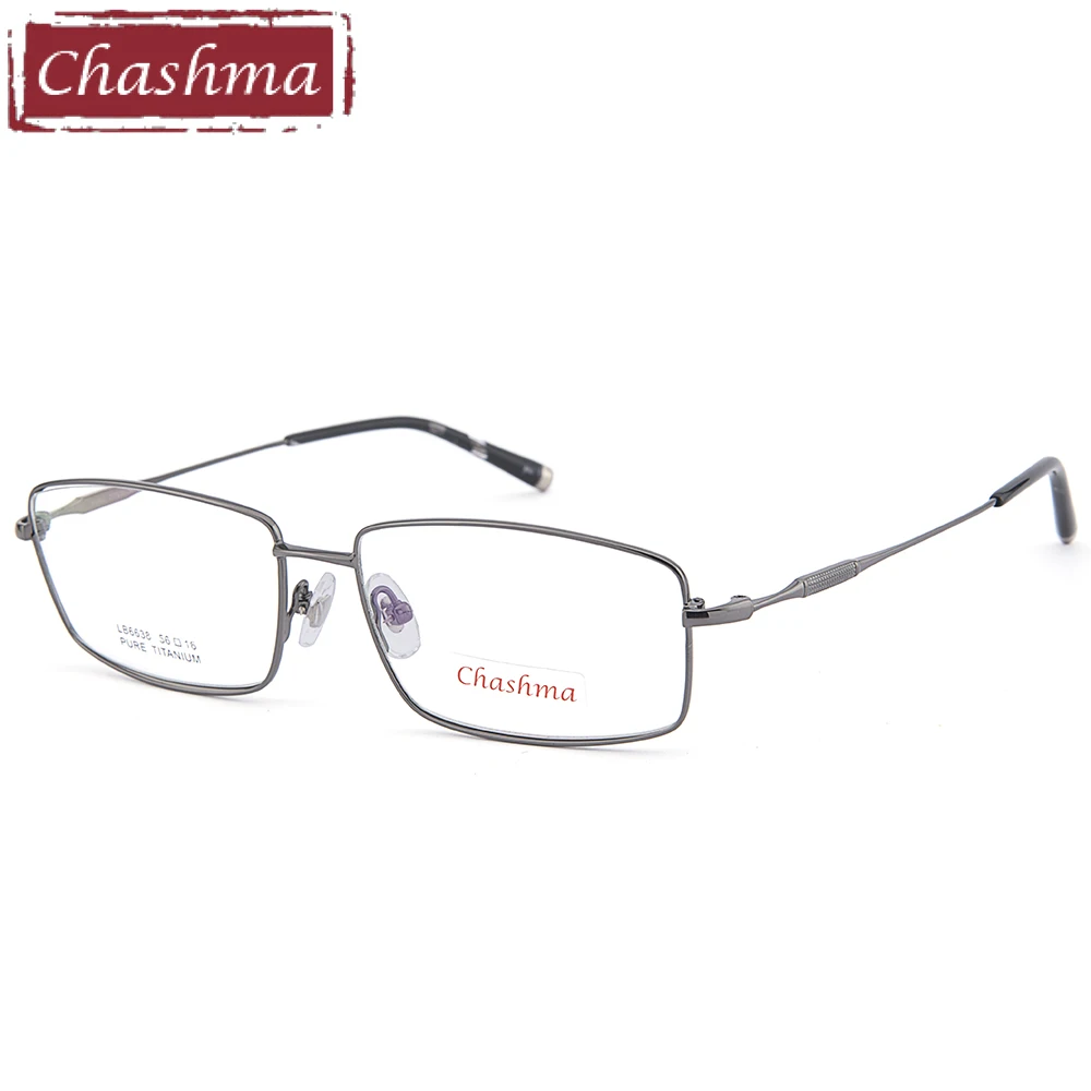

Chashma Gentlemen Pure Titanium Eyeglasses Frame Brand Design Lenses Optics Quality Titanium Frames Male Eyeglasses Spectacles