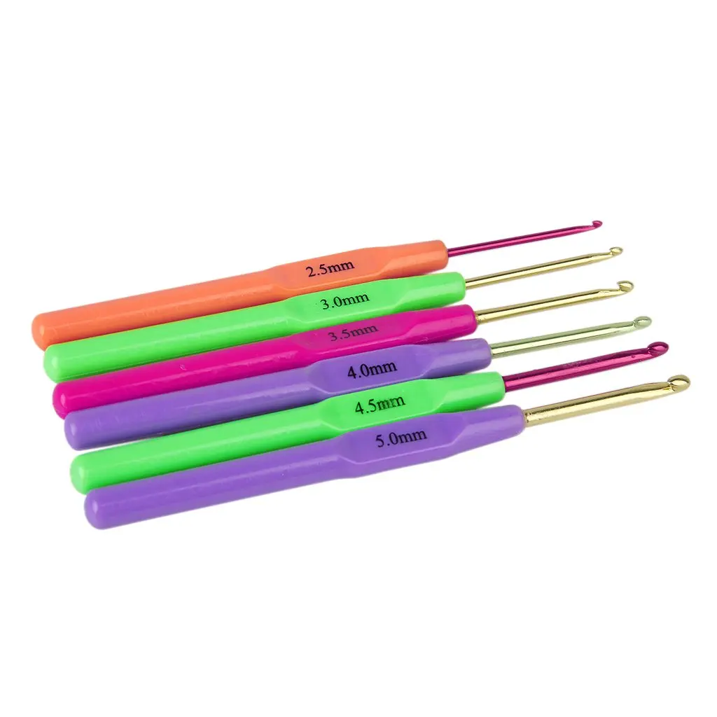 

LBFS Hot Plastic Handle Crochet Hooks Knit Needles Weave Craft - random color