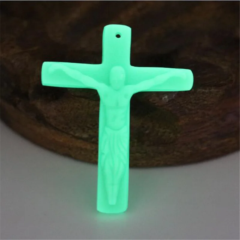 Чжао питания природного флюорита световой каменный крест кулон|stone cross pendant|stone