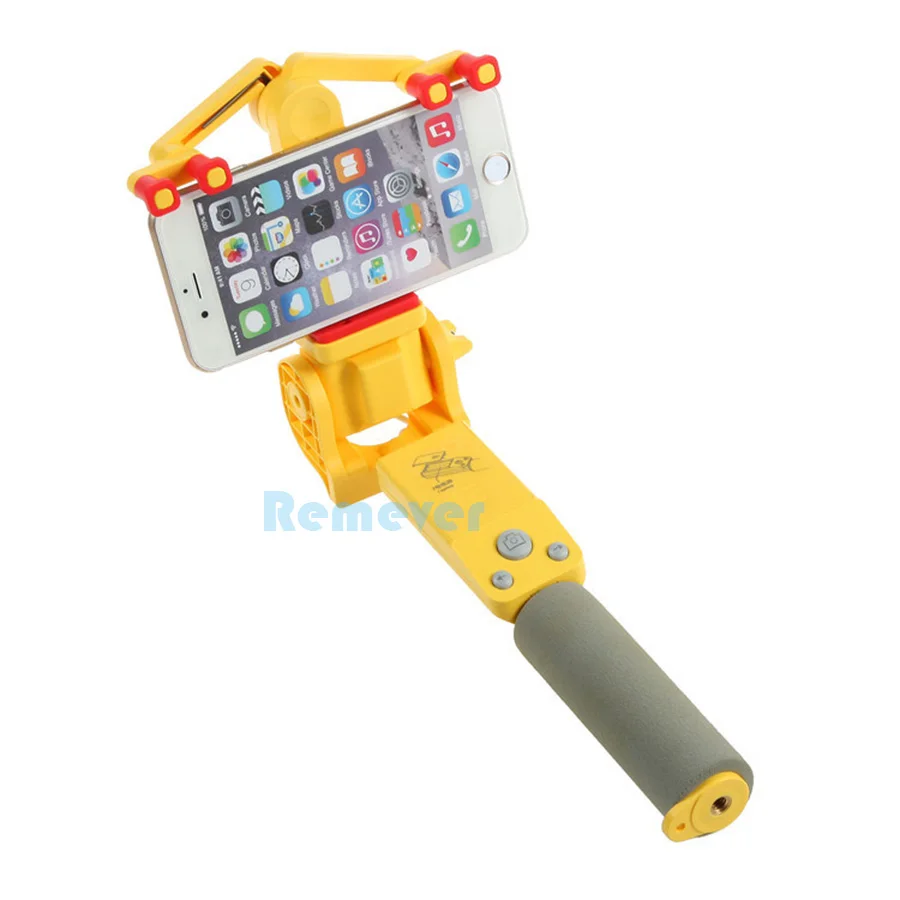 Yellow Selfie Stick Мини Беспроводная Bluetooth селфи-Палка с панорамным поворотом на 360 градусов, выдвижной монопод для Iphone, samsung, Xiaomi, huawei - Цвет: Yellow Selfie Stick