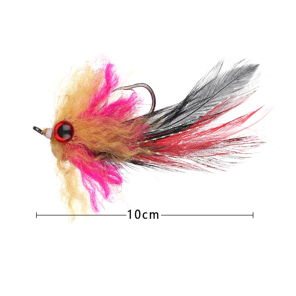 2/5 шт. Кроличий хвост Щука Мускусная стальная головка голова с эпоксидной