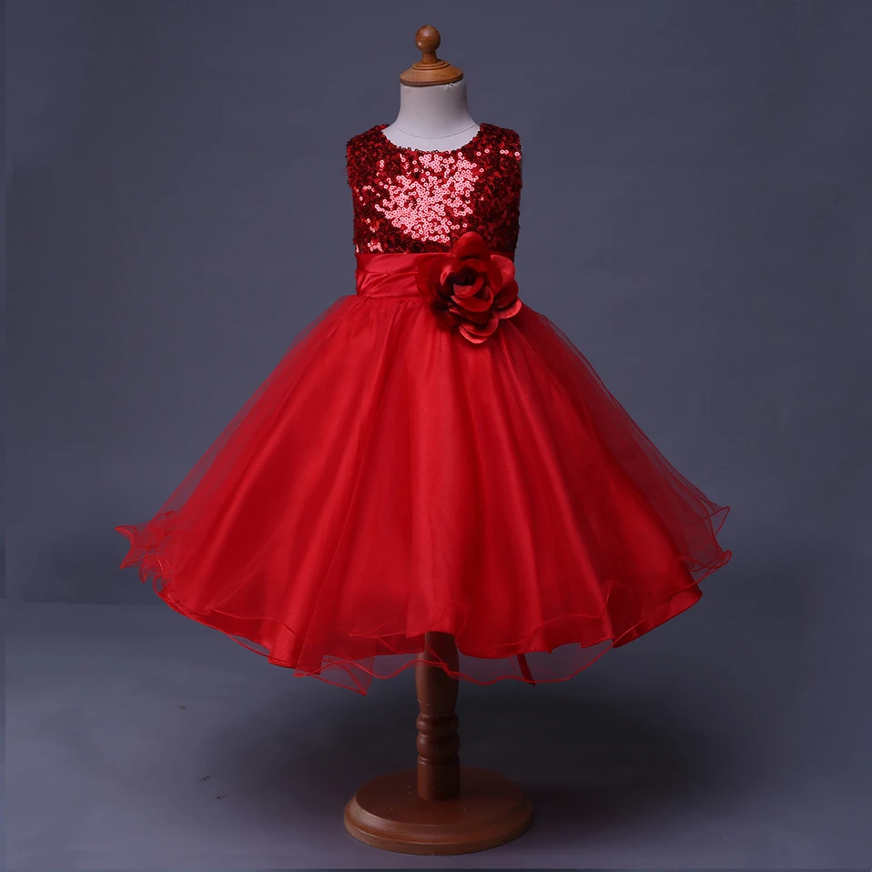 Girls Dresses Flower Dress For Girl Red Wedding Princess Baby GD31126-1 | Детская одежда и обувь