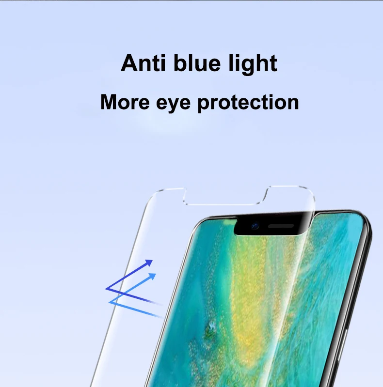 Нано жидкое закаленное стекло для huawei mate 20 pro Защита экрана для huawei P30 pro P20lite UV Ligh полная клеевая стеклянная пленка для телефона