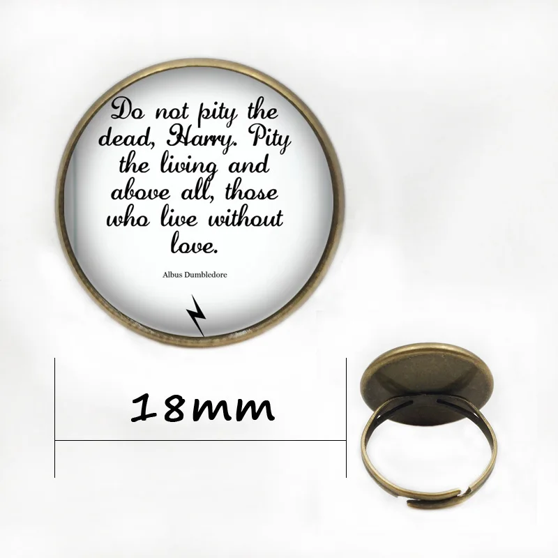 Не жаль мертвых Альбус Дамблдор подвеска на ожерелье с цитатой кабошон Винтаж