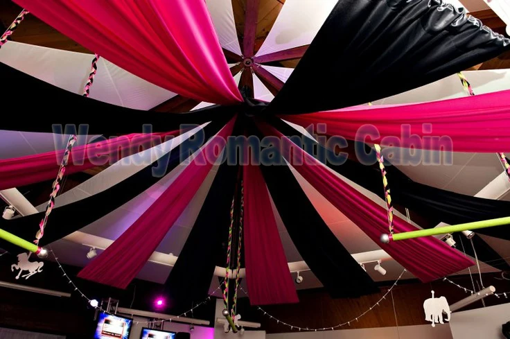 preço Fúcsia Com Preto Cor Do Teto Cortina De Casamento De Luxo 10 M (33ft) De Comprimento X 1.4 M (55 '')/pc Telhado Decoração Do Casamento