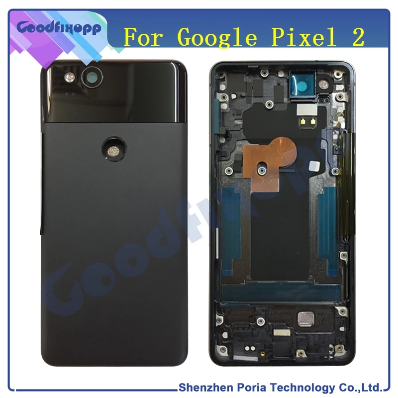 Крышка батарейного отсека для Google Pixel 2 металлическая задняя крышка запасные