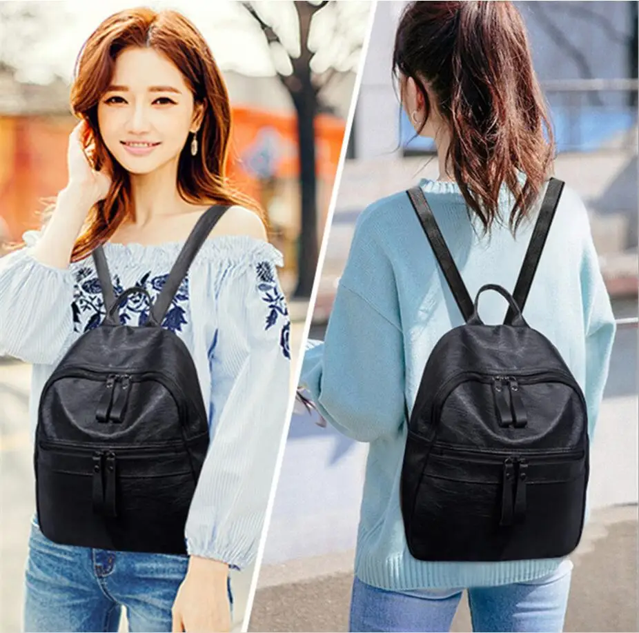 Женский рюкзак Mochila Feminina Escolar кожаный Mochilas Menina L Realer школьные рюкзаки в Корейском