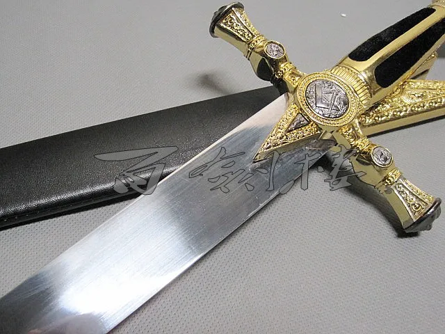 S0360 фремазон TEMPLAR KNIGHT меч масонов W/ножной Кард золото серебро 25 3 дюйма|sword sword|sword