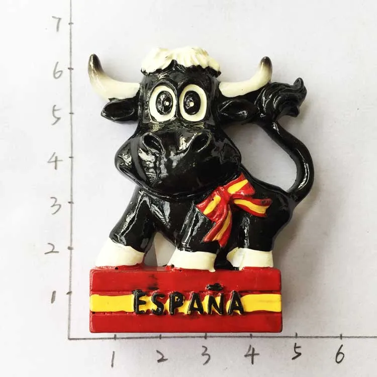 Испанские оригинальные односувенирные магнитные наклейки для бульдога на