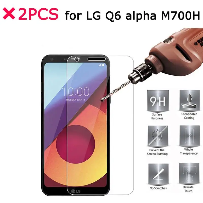 Закаленное стекло для LG Q6 2 шт. Защитная пленка экрана alpha Q6a Q 6 a M700 M700an Защитное