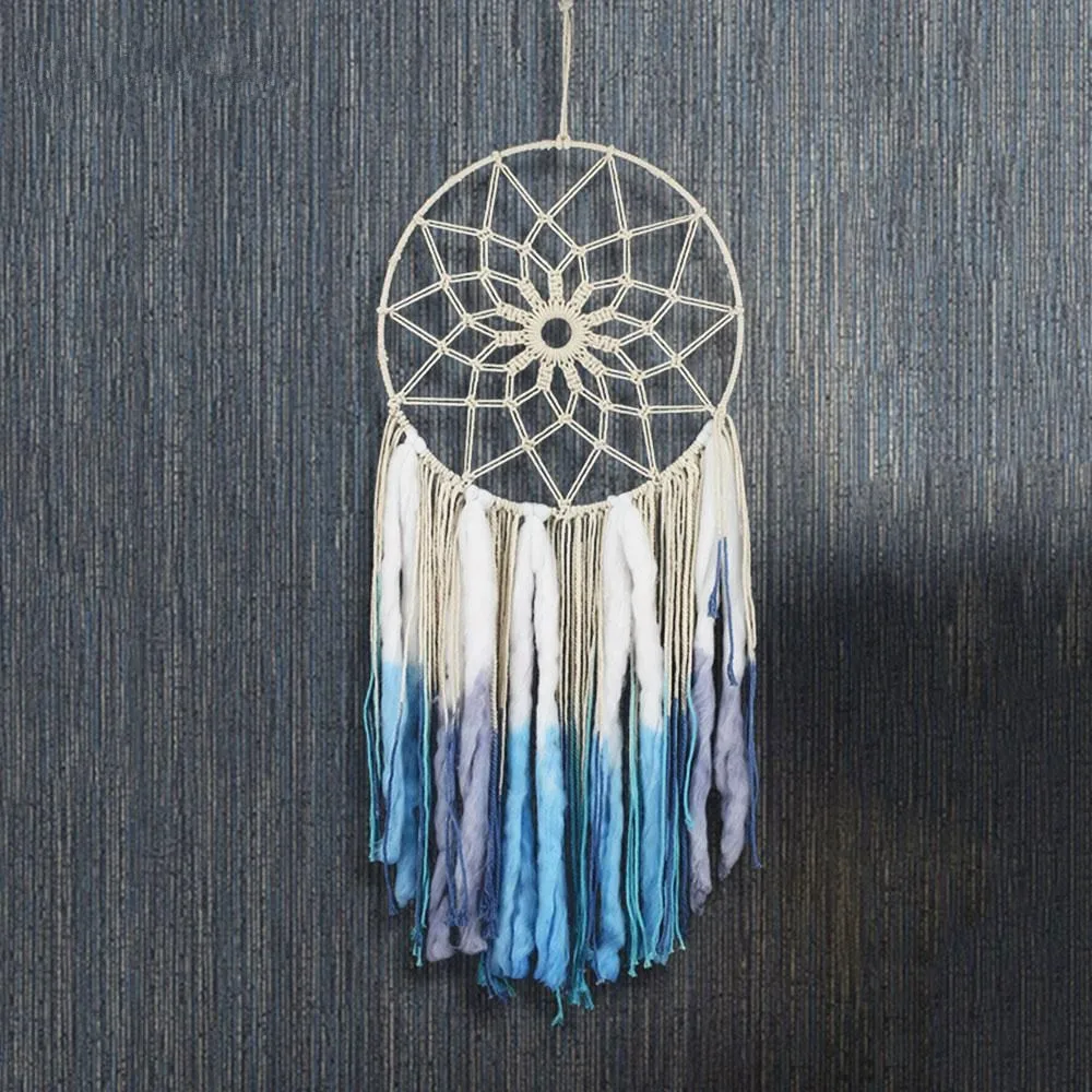 Большой гобелен ручной работы в стиле бохо Ловец снов настенное украшение сделай