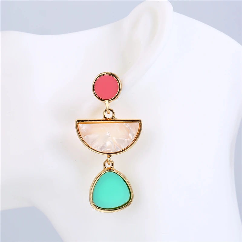 Dayoff геометрические серьги ручной работы из смолы большие для женщин ювелирные