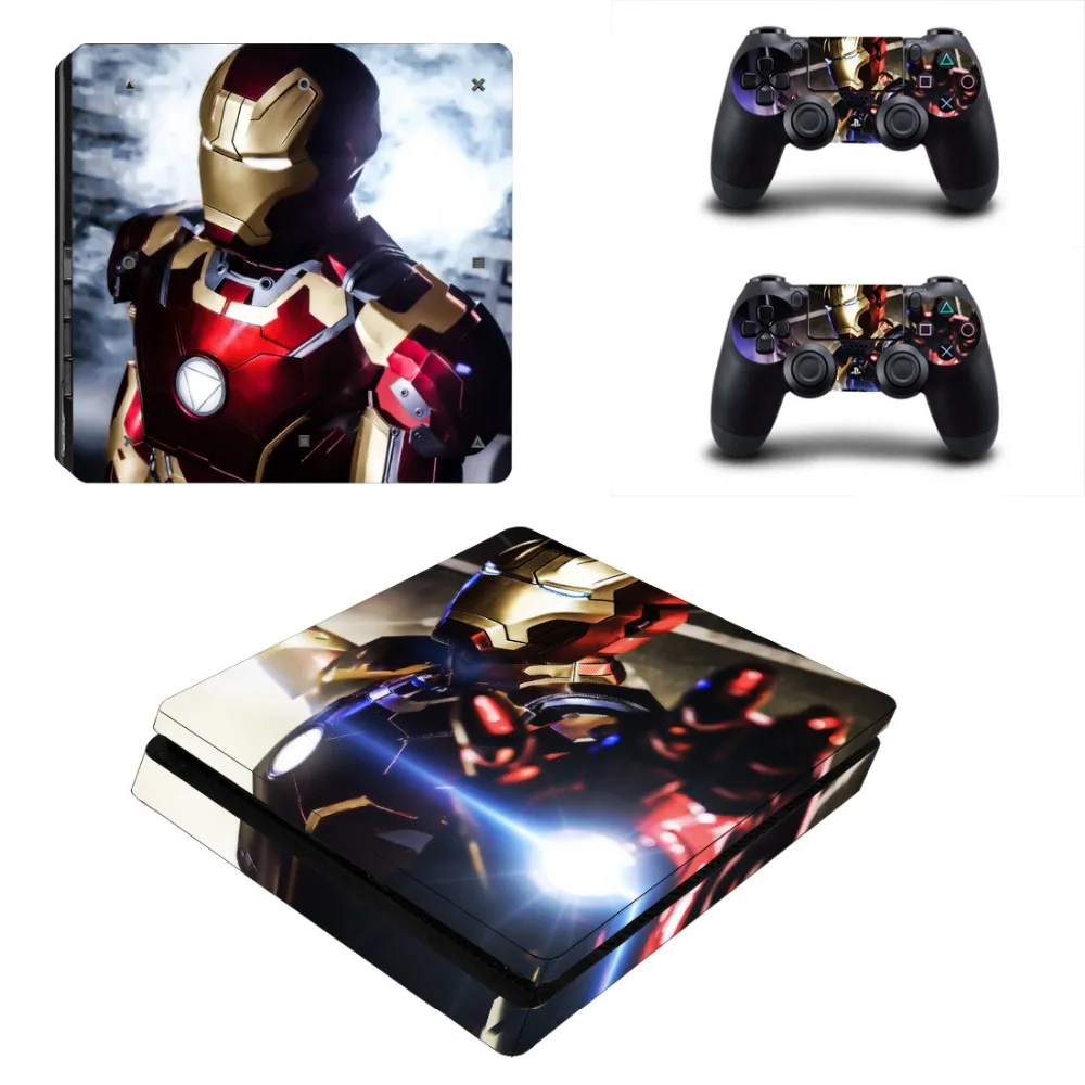 Железный человек виниловая наклейка PS4 Slim Skins для Sony Playstation 4 S консоль и дизайн