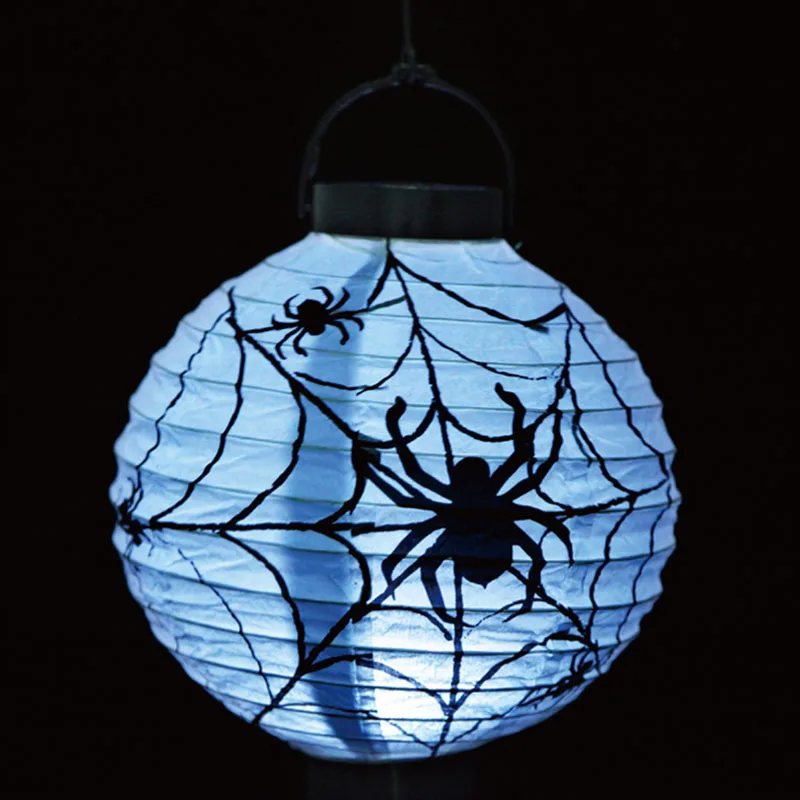 Halloween Pumpkin Lights Glowing Paper Lanterns Portable Four Colors Venue Party Arrangement Props Lighting | Дом и сад