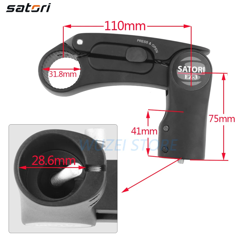 SATORI EZ3 Riser Mountain руль кованый шток 31 8 мм с регулировкой по высоте riser преднастройки