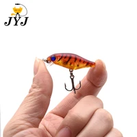 1 piece small mini hard plastic minnow lure bait water fishing wobbler treble hook swimming bait