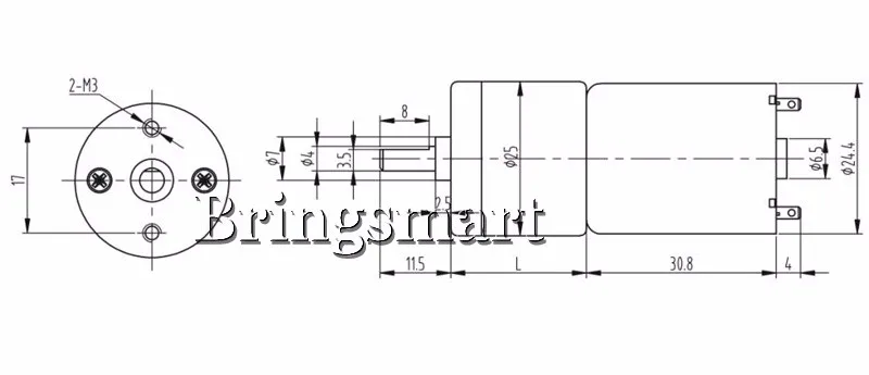 Bringsmart JGA25 280 12v DC редукторный двигатель долгий срок службы сильная Магнитная