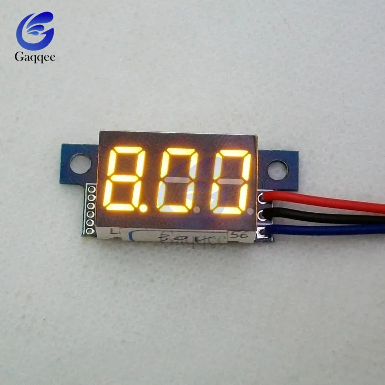 DC 0 30V 12V 24V 3 провода 36 дюймов ''Синий Красный Зеленый LED Панель Вольт Напряжение