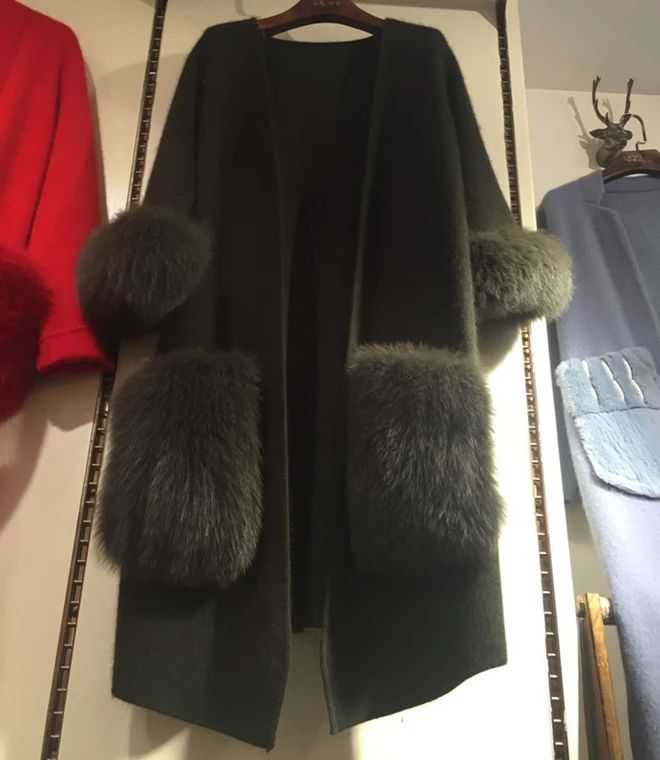 Кардиган женский из натурального норкового кашемира 4 вида цветов S/M/L |