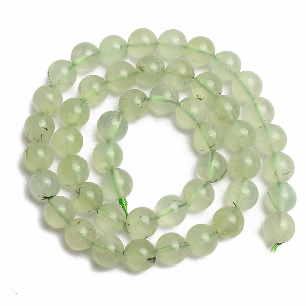 Smooth beads Pick Size 4.6.8.10 12mm Genuine Green Prehnita Round Loose Stone Beads For Jewelry Making | Украшения и аксессуары