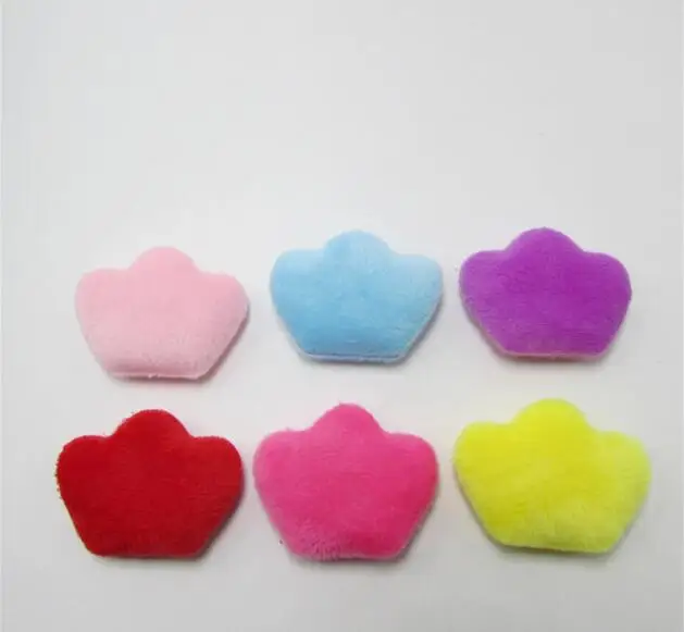 30pcs/lot 4.5x3.5cm Mixed Padded Felt furry Crown Appliques For Kid DIY Patch And Baby Headwear Accessorie | Дом и сад