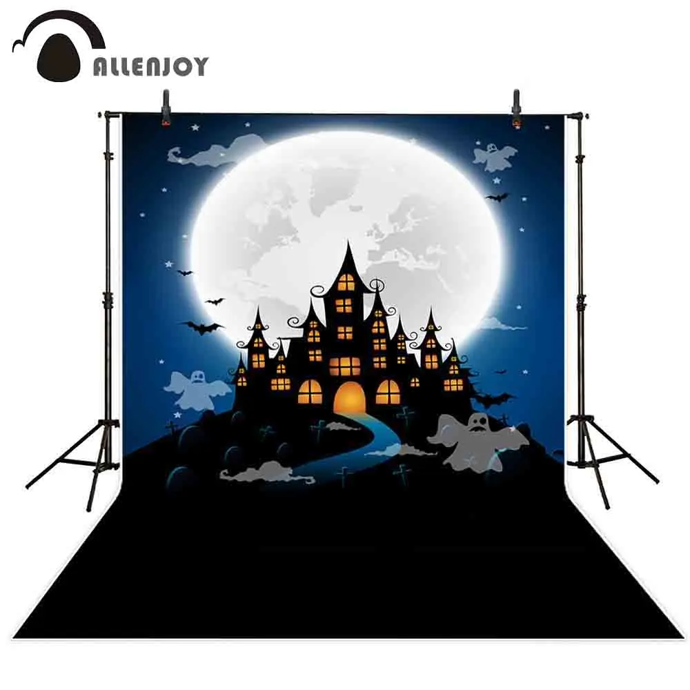 Фон для фотосъемки Allenjoy Хэллоуин вечеринка привидение замок с привидениями