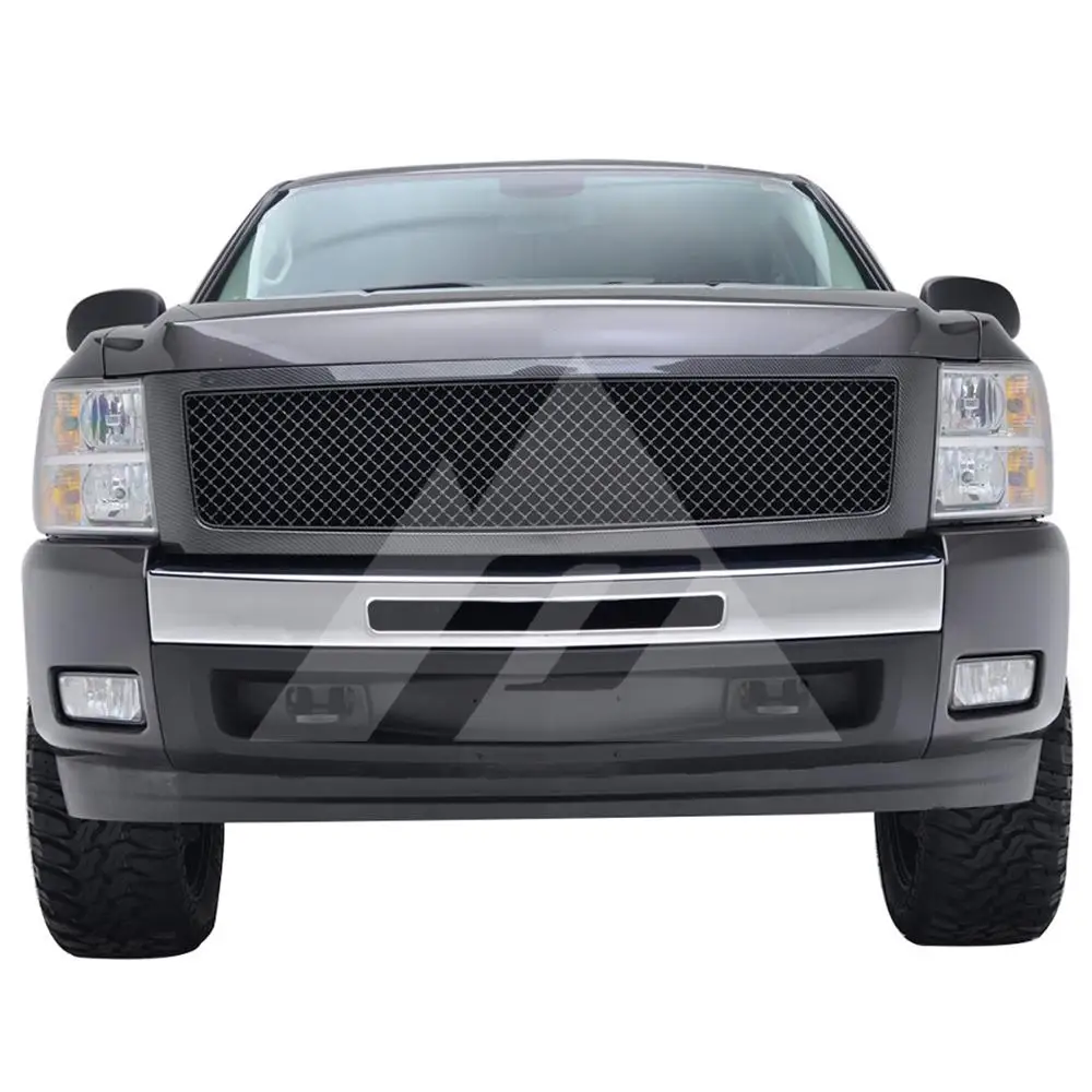 Для 2007 2008 2009 2010 2011 2012 2013 Chevrolet Silverado 1500 ABS сетка из углеродного волокна упакованная решетка