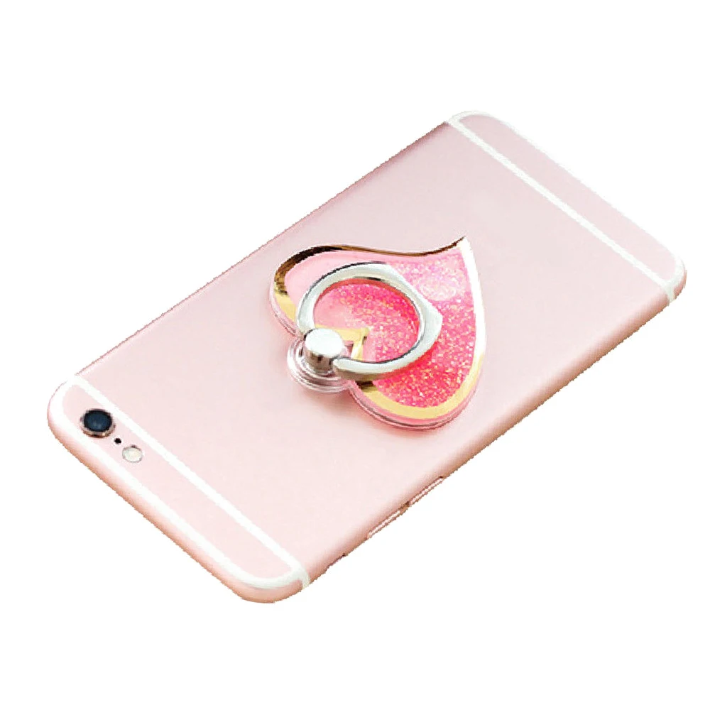 Bling Любовь Сердце Кольцо держатель блеск зыбучие пески для чехол телефона крышка