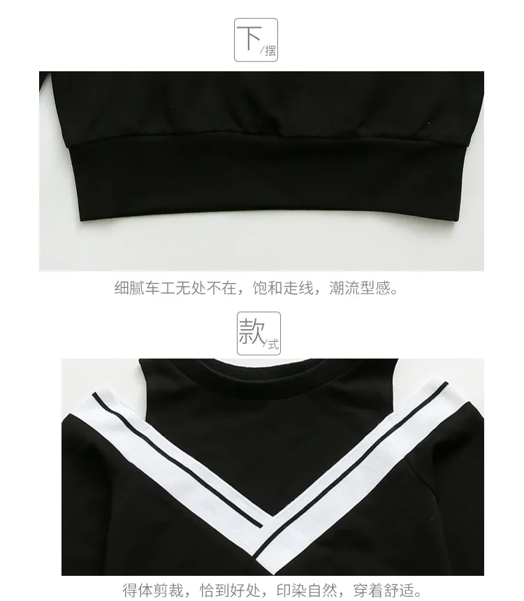 2017 осенняя одежда свитер с длинными рукавами + штаны комплекты одежды из 2