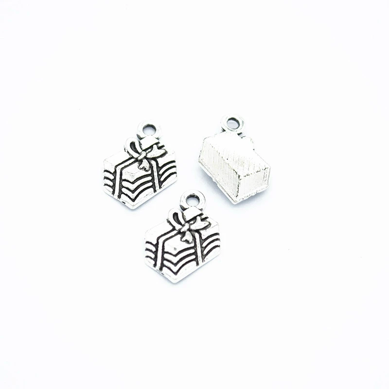 

100pcs Gift Box Charms DIY Jewelry Making Pendant Fit Bracelets Necklaces Earrings Handmade Crafts