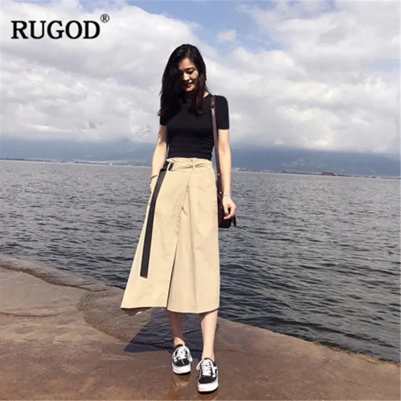 Женский боди RUGOD однотонный топ с поясом и коротким рукавом в Корейском