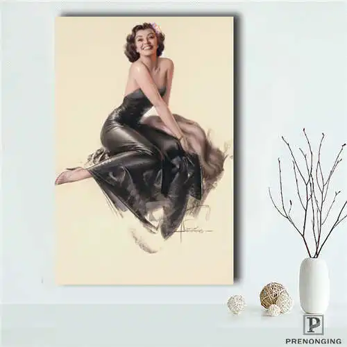 Пользовательские pin up girl (5) Печатный постер тканевые настенные художественные