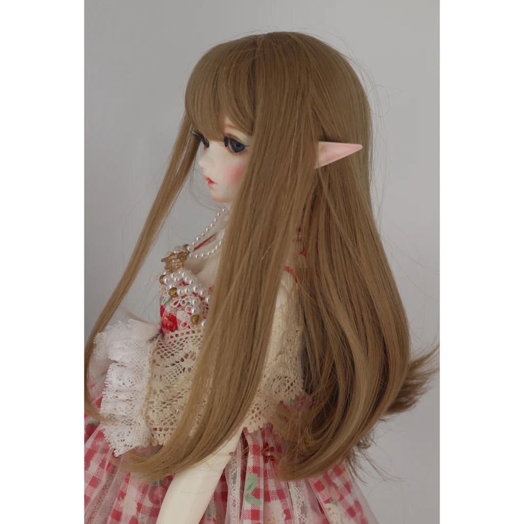 Парик для куклы 1/4 BJD длинные прямые волосы с челкой кукольного типа модные