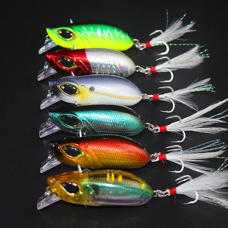 Soloplay 1PCS/Lot Cranks Super Quality 6 Colors 5cm/8.5g Hard Bait Minnow Fishing lures Bass Fresh Salt water #10 hook | Спорт и