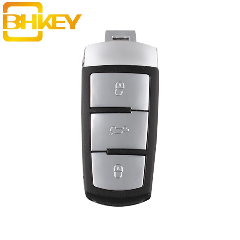 

BHKEY 3 Buttons Keyless Uncut Flip Smart Car Remote Key Shell Fob For VW Passat B6 3C B7 Magotan CC Car key shell Case