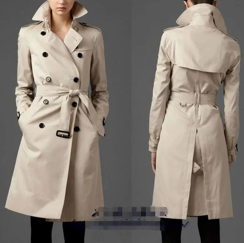 

Женское длинное шерстяное пальто, двубортное пальто, весна S--5XL