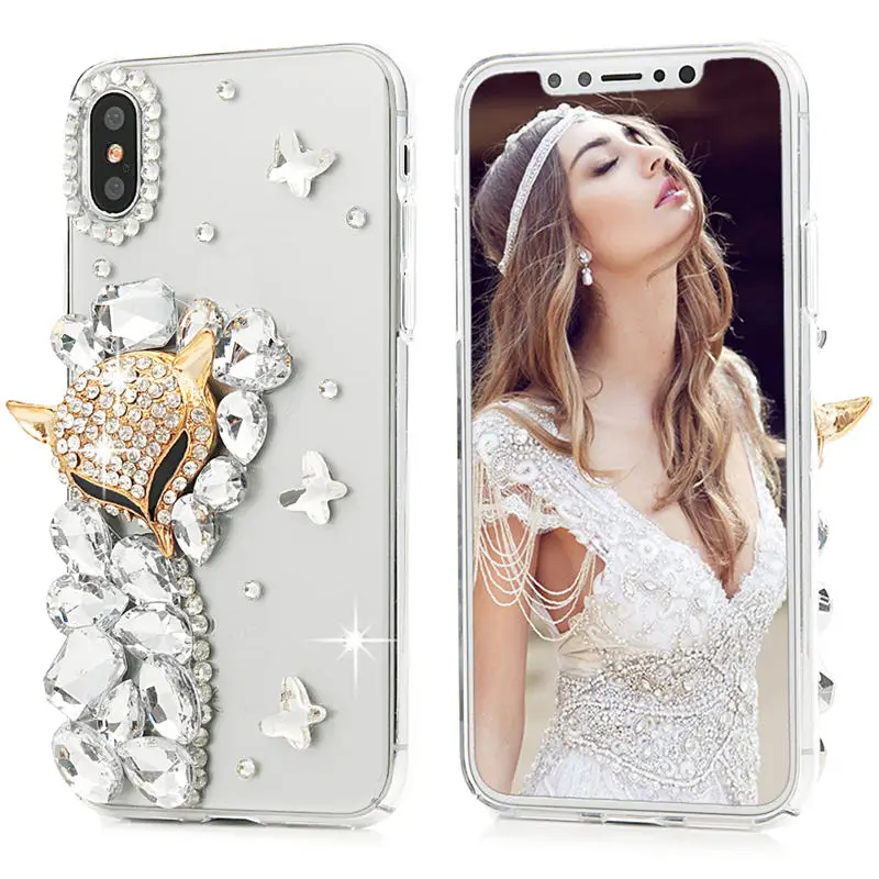 YOKIRIN Стразы чехол для iPhone X ручной работы роскошный 3D Русалка Блеск Кристалл Алмаз