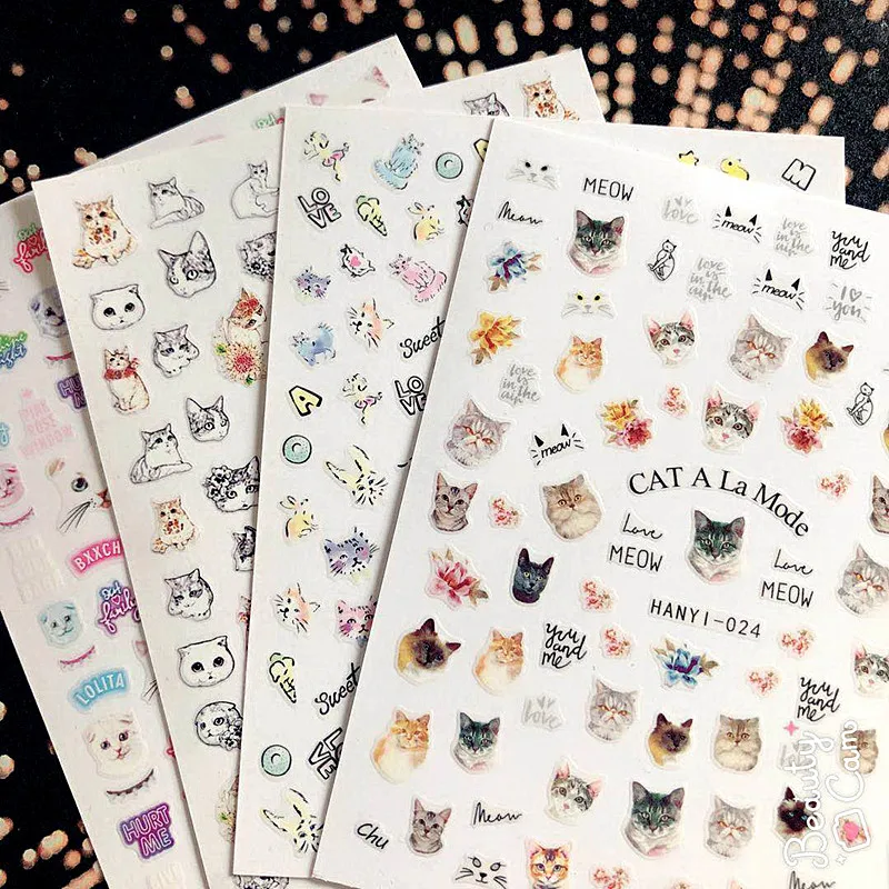 Новейшая 3d наклейка для дизайна ногтей dream fold CATS SOLO nail-111 Переводные картинки инструмент DIY Инструменты для украшения ногтей