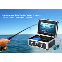 fish finder 15m cable 1000tvl 7 color monitor underwater fishing cctv camera with aluminum case used for iceseariver fishing