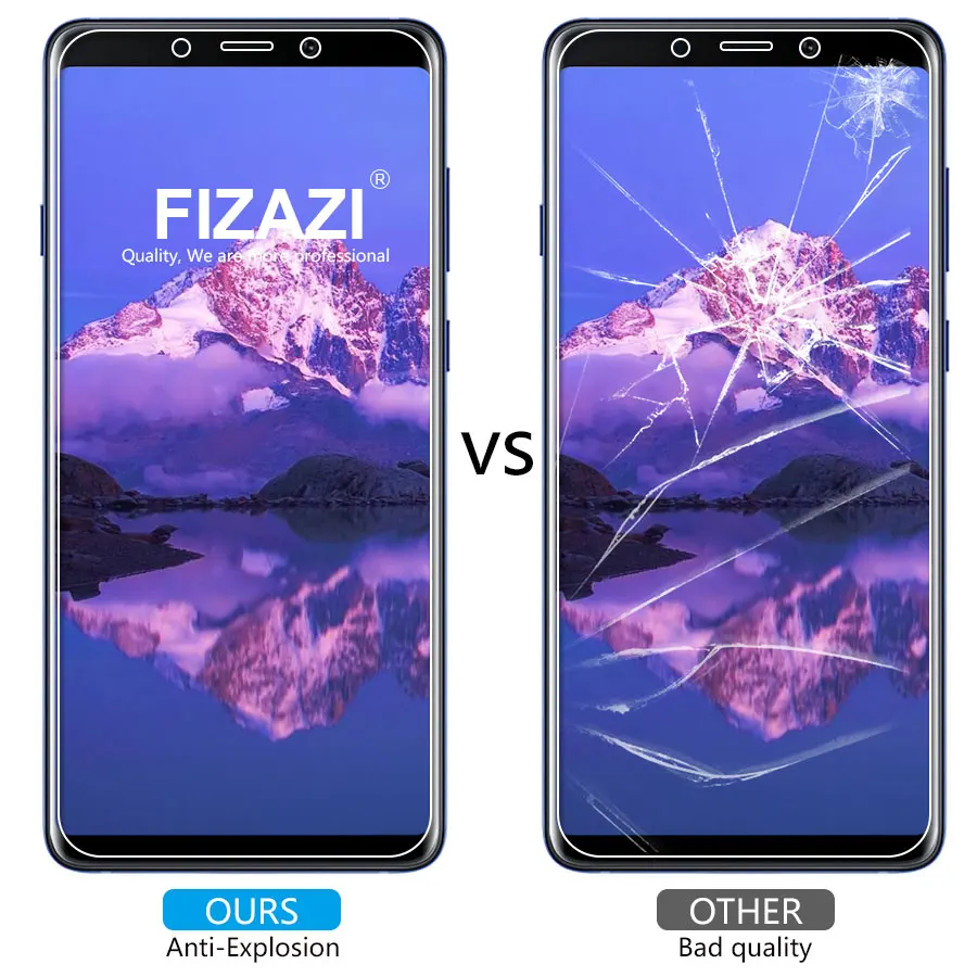 FIZAZI 2.5D закаленное Стекло для samsung Galaxy A9 Star Pro A9s Ясно Защитная пленка против