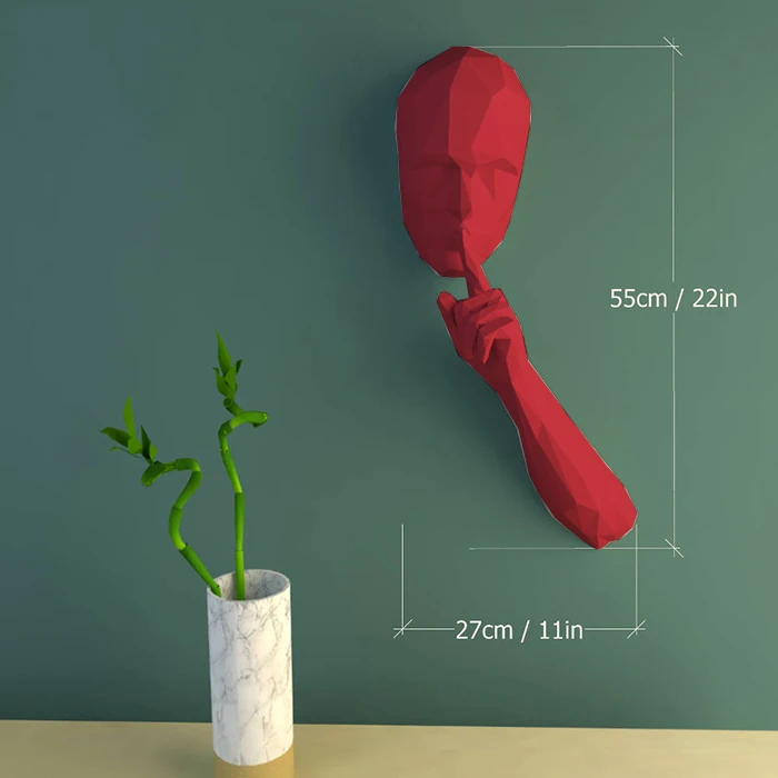 3D бумажная модель Подсказка о безмолвности Мужская бумага ремесло домашний