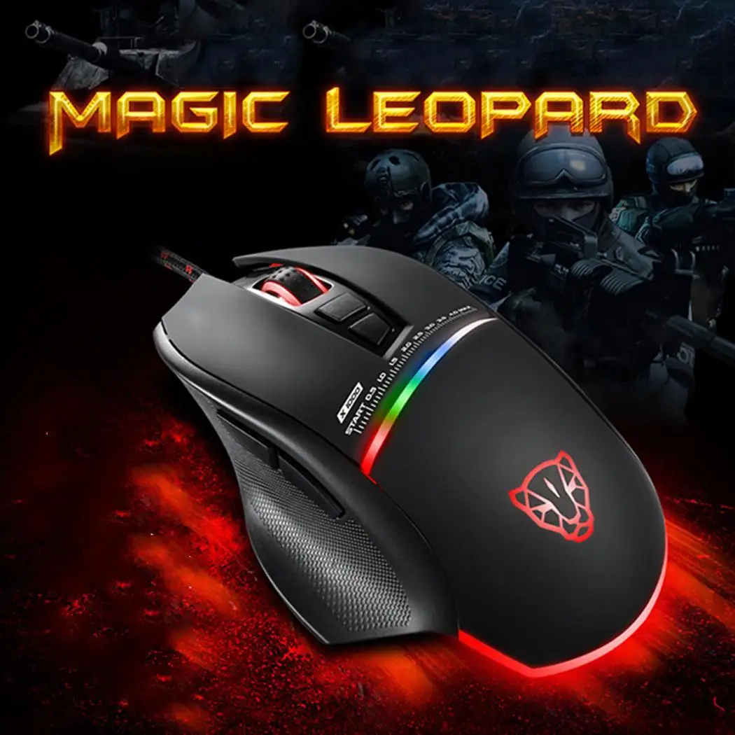 MOTOSPEED V10 E sports игровая проводная мышь индивидуальное Программирование 1x с дышащей