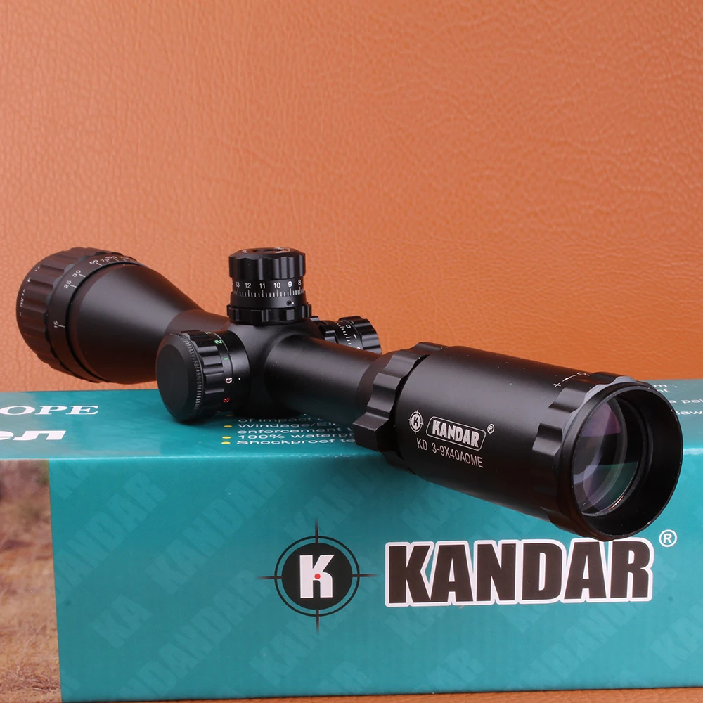 KANDAR 3-9X40AOE охотничий прицел RGB с подсветкой Mil-dot проволока сетка тактические