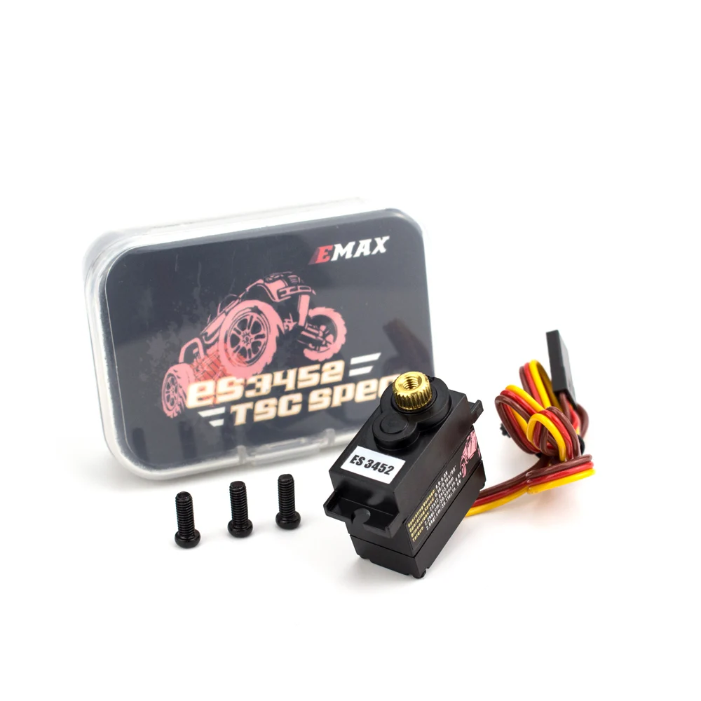 

Original EMAX Servo ES3452 metal teeth digital Steering gear Mini Servo For TRX4 climbing car RC cars servo