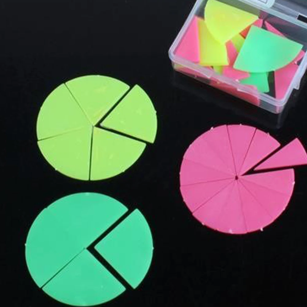 Цветной Пластик дробные лист геометрия Диаграмма модели Монтессори учебные
