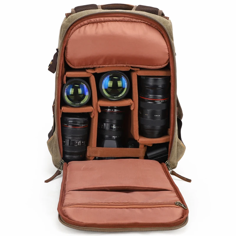 

Large Capacity Retro Batik Canvas Waterproof Photography Backpack Durtable Shoulders Bags Travel Outdoor Casual Men Camera Bag