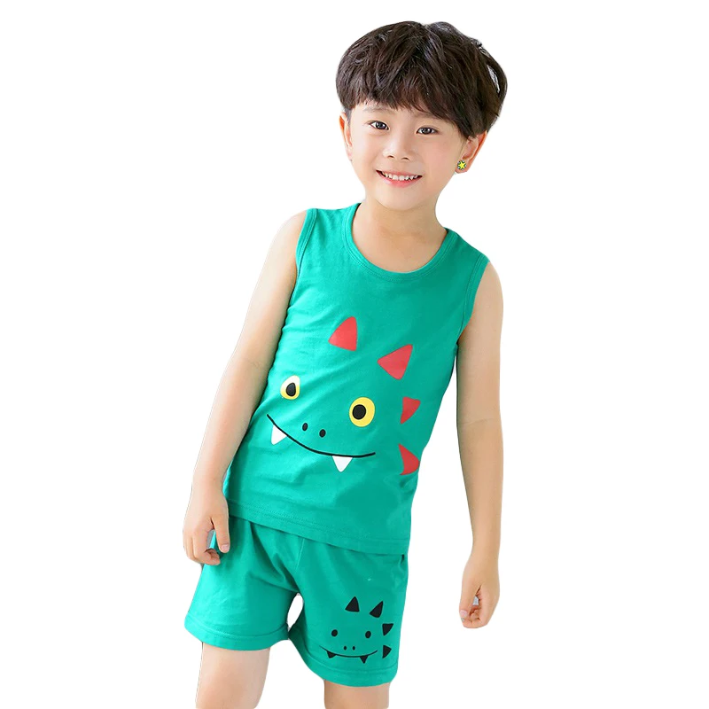XB-short set Зимние пижамы для мальчиков и девочек, одежда для сна пижамы для детей, хлопковая одежда для сна с героями мультфильмов, пижамы, одежда для маленьких девочек топ+ штаны, комплекты для сна из 2 предметов - Цвет: XB-short set