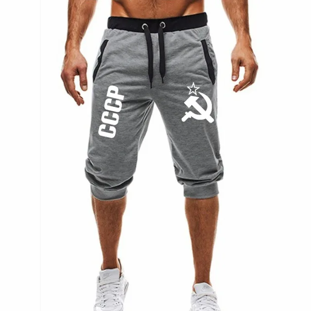 11 Light gray 2019New Модные мужские спортивные пляжные шорты, брюки, хлопковые спортивные брюки, шорты для фитнеса, повседневные спортивные шорты - Цвет: 11 Light gray